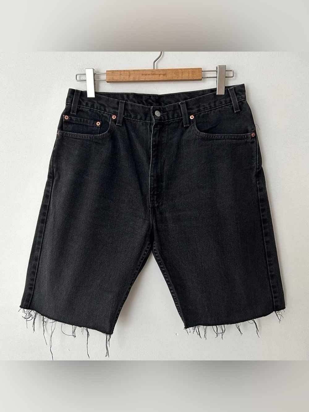 Vintage Levi’s 505 Black Cut Off Denim Jean Shorts